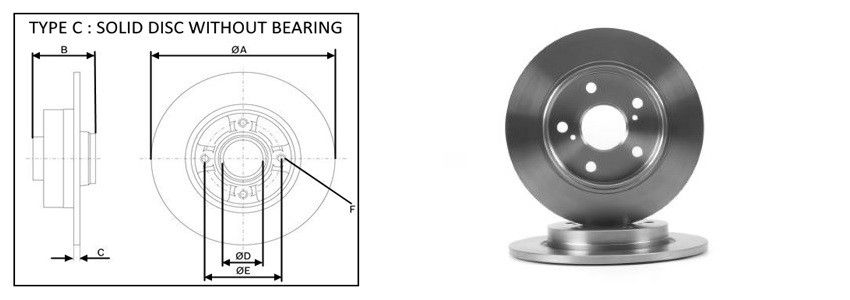 Диск гальмівний APLUS 61332AP