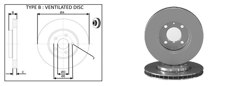 Диск гальмiвний APLUS 61364AP