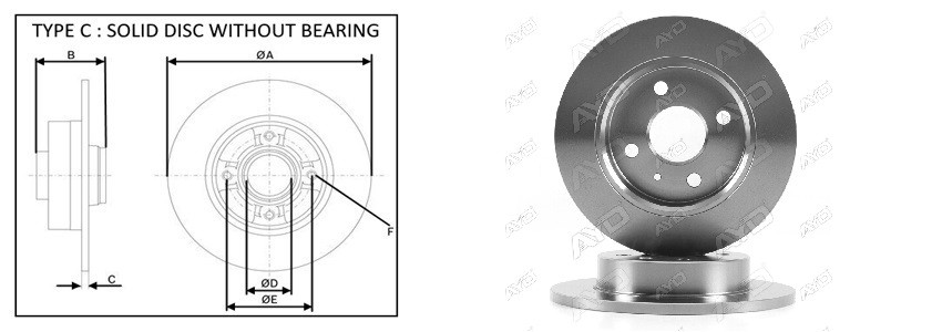Диск гальмiвний APLUS 61370AP