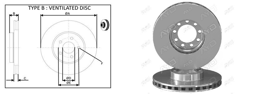 Диск гальмiвний APLUS 62036AP