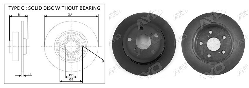 Диск гальмiвний APLUS 62190AP