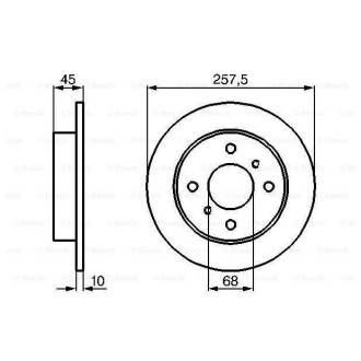 Диск гальмівний Bosch 0986478564