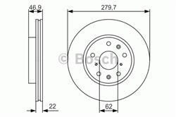 Диск гальмівний Bosch 0986479S58
