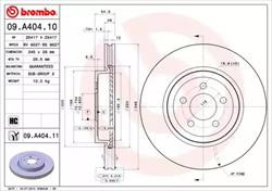Диск гальмівний Brembo 09A40411