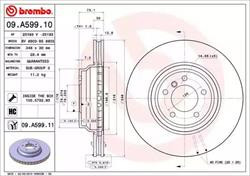 Диск гальмівний Brembo 09A59911
