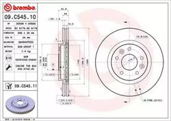 Диск гальмівний Brembo 09C54511