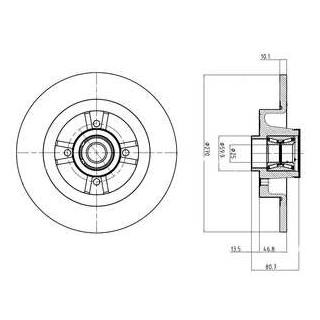 Диск гальмівний Delphi BG9032RS