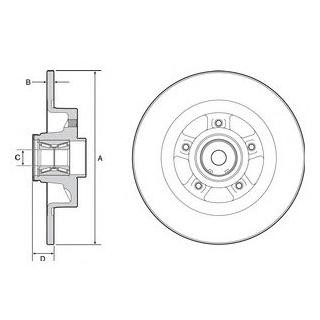 Диск гальмівний Delphi BG9115RS