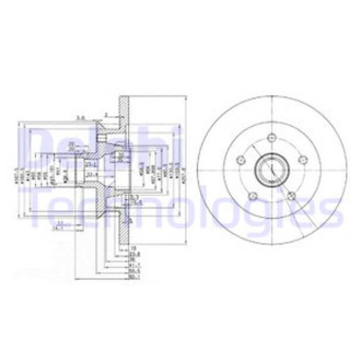Диск гальмівний Delphi BG2468