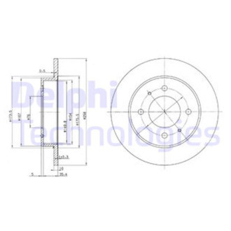 Диск гальмівний Delphi BG3070