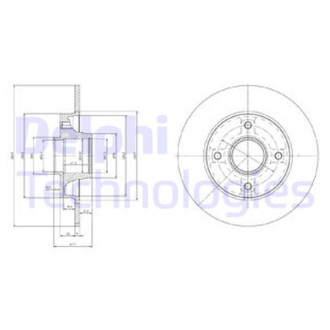 Диск гальмівний Delphi BG9021RSC