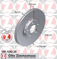 Диск гальмівний Otto Zimmermann 100124220