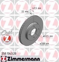 Диск гальмівний Otto Zimmermann 250134320
