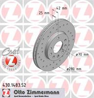 Диск гальмівний Otto Zimmermann 430148352
