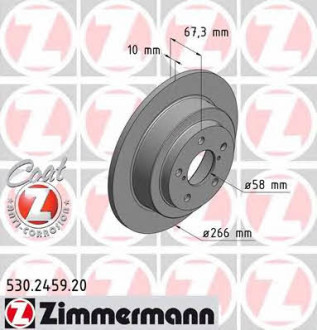Диск гальмівний Otto Zimmermann 530245920