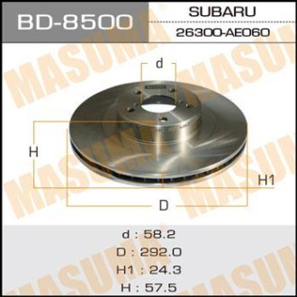 Диск гальмівний Masuma BD8500