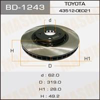Диск гальмівний Masuma BD1243