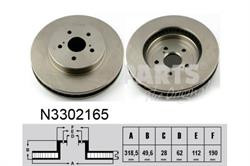 Диск гальмівний Nipparts N3302165