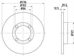 Диск гальмівний Textar 92100303