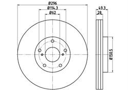 Диск гальмівний Textar 92185403