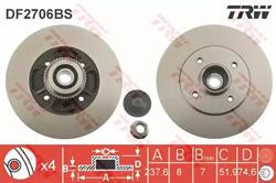 Диск гальмівний TRW DF2706BS