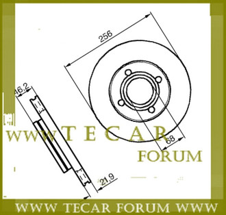 Диск гальмівний VAG 443615301B