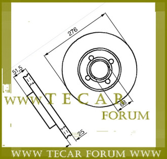 Диск гальмівний VAG 893615301