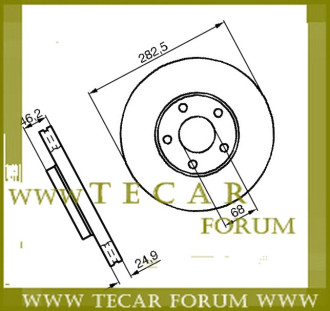 Диск гальмівний VAG 8E0615301A