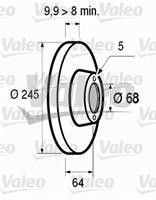 Диск гальмівний Valeo 186294
