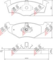 Колодки гальмівні, комплект ABS 36969