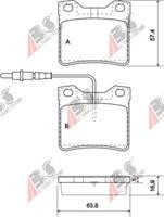 Колодки гальмівні, комплект ABS 37009
