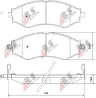 Колодки гальмівні, комплект ABS 37053