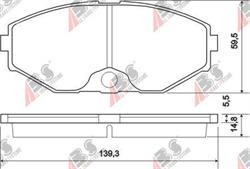 Колодки гальмівні, комплект ABS 37161