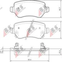 Колодки гальмівні, комплект ABS 37296
