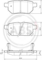Колодки гальмівні, комплект ABS 37580