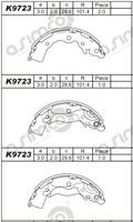 Колодки гальмівні, комплект Asimco K9723