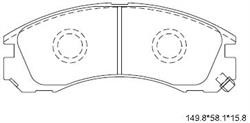 Колодки гальмівні, комплект Asimco KD4243