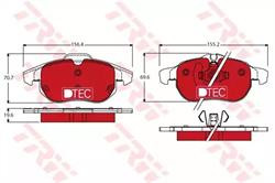 Колодки гальмівні, комплект TRW GDB1613DTE