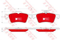 Колодки гальмівні, комплект TRW GDB1621DTE
