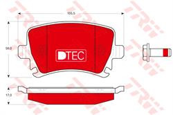 Колодки гальмівні, комплект TRW GDB1622DTE