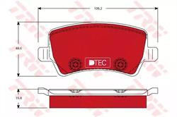 Колодки гальмівні, комплект TRW GDB1685DTE