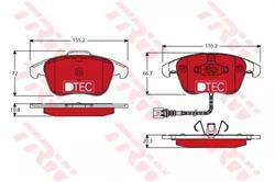 Колодки гальмівні, комплект TRW GDB1762DTE