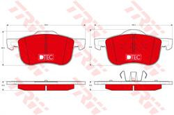Колодки гальмівні дискові, комплект TRW GDB1388DTE
