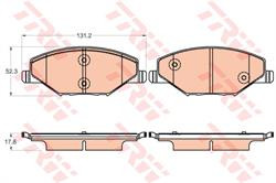 Колодки гальмівні, комплект TRW GDB2027