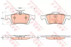 Колодки гальмівні, комплект TRW GDB2033