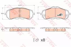 Колодки гальмівні, комплект TRW GDB2044