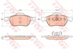 Колодки гальмівні, комплект TRW GDB2053