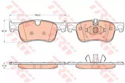 Колодки гальмівні, комплект TRW GDB2062