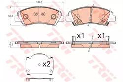 Колодки гальмівні, комплект TRW GDB3618