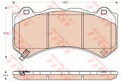 Колодки гальмівні, комплект TRW GDB4450